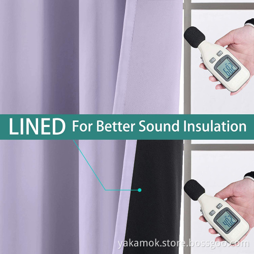 Lilac 100% Blackout Curtains 84 Inch Long